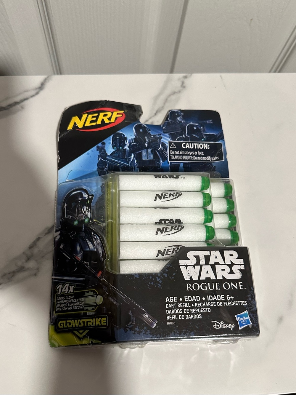 Nerf Star Wars Rogue One Glowstrike Darts in White with Green Tips 14 Darts